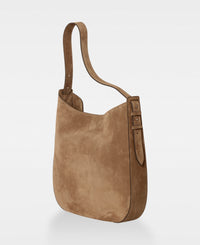 FARRAH hobo bag - Suede Tan