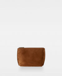 TALLI small makeup bag - Suede Cognac