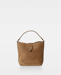 LEXIE small bucket bag - Suede Tan