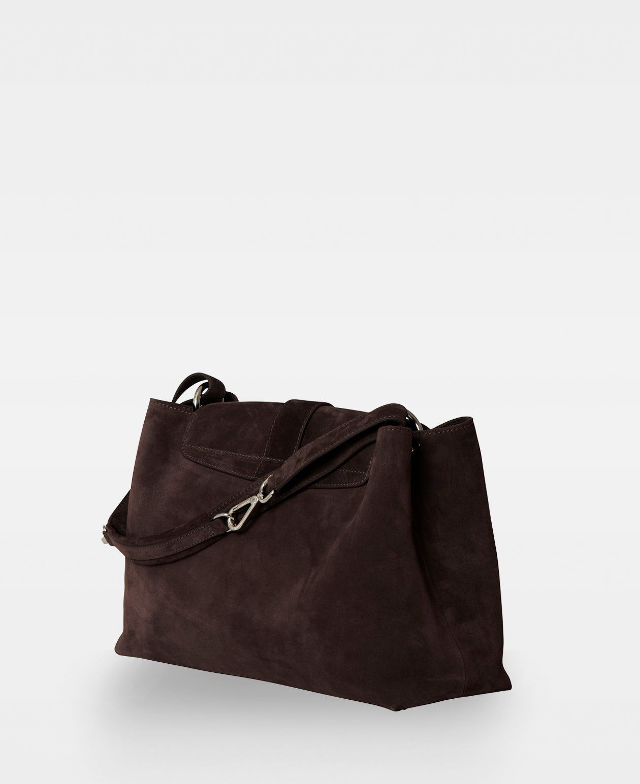 CATHRINE working shoulder bag - Suede Dark Brown