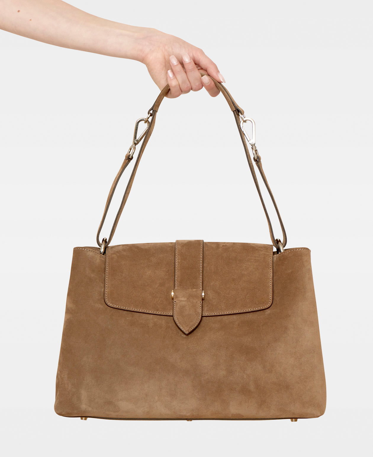 CATHRINE working shoulder bag - Suede Tan