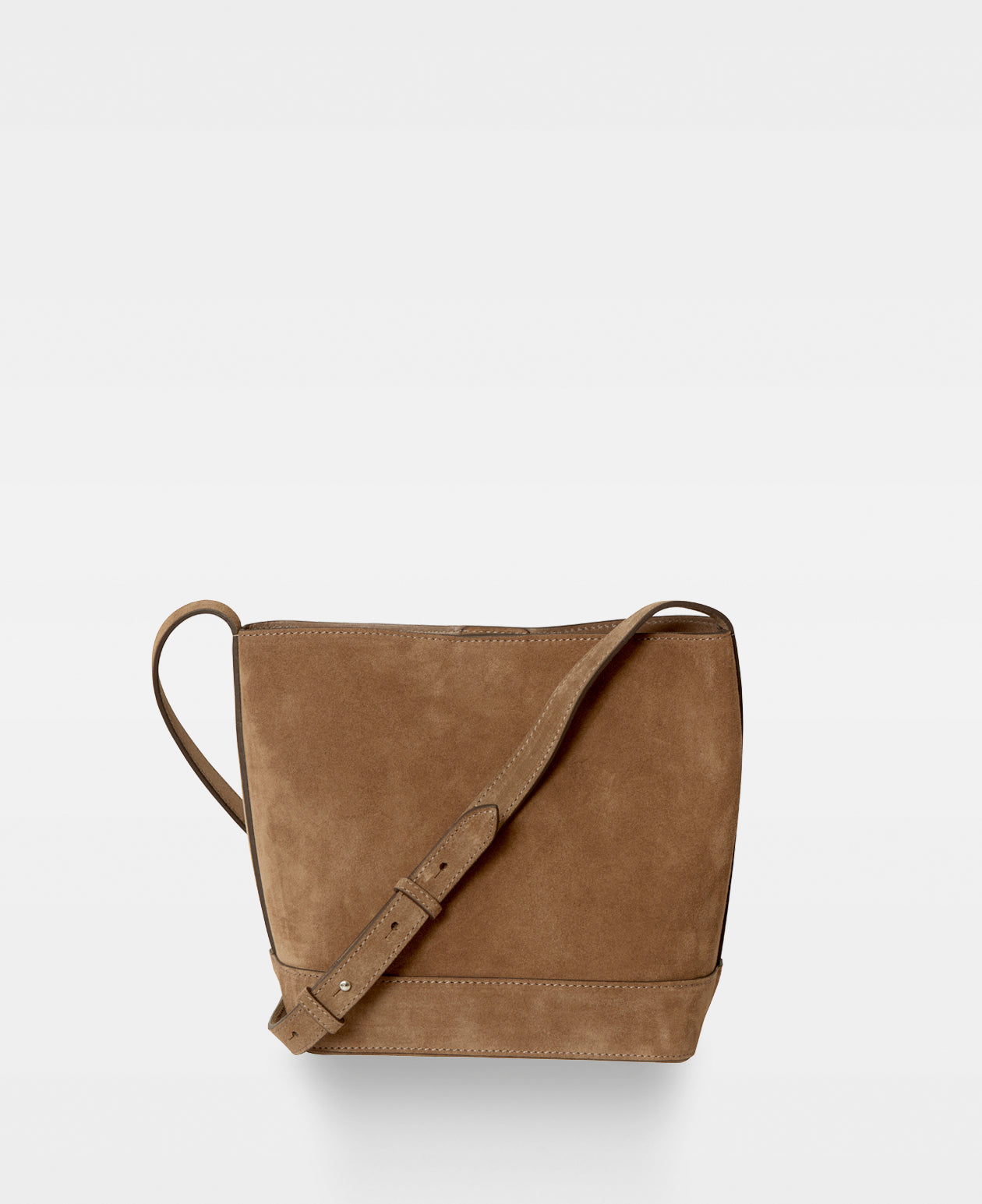 EDITH Small Bucket Bag - Suede Tan