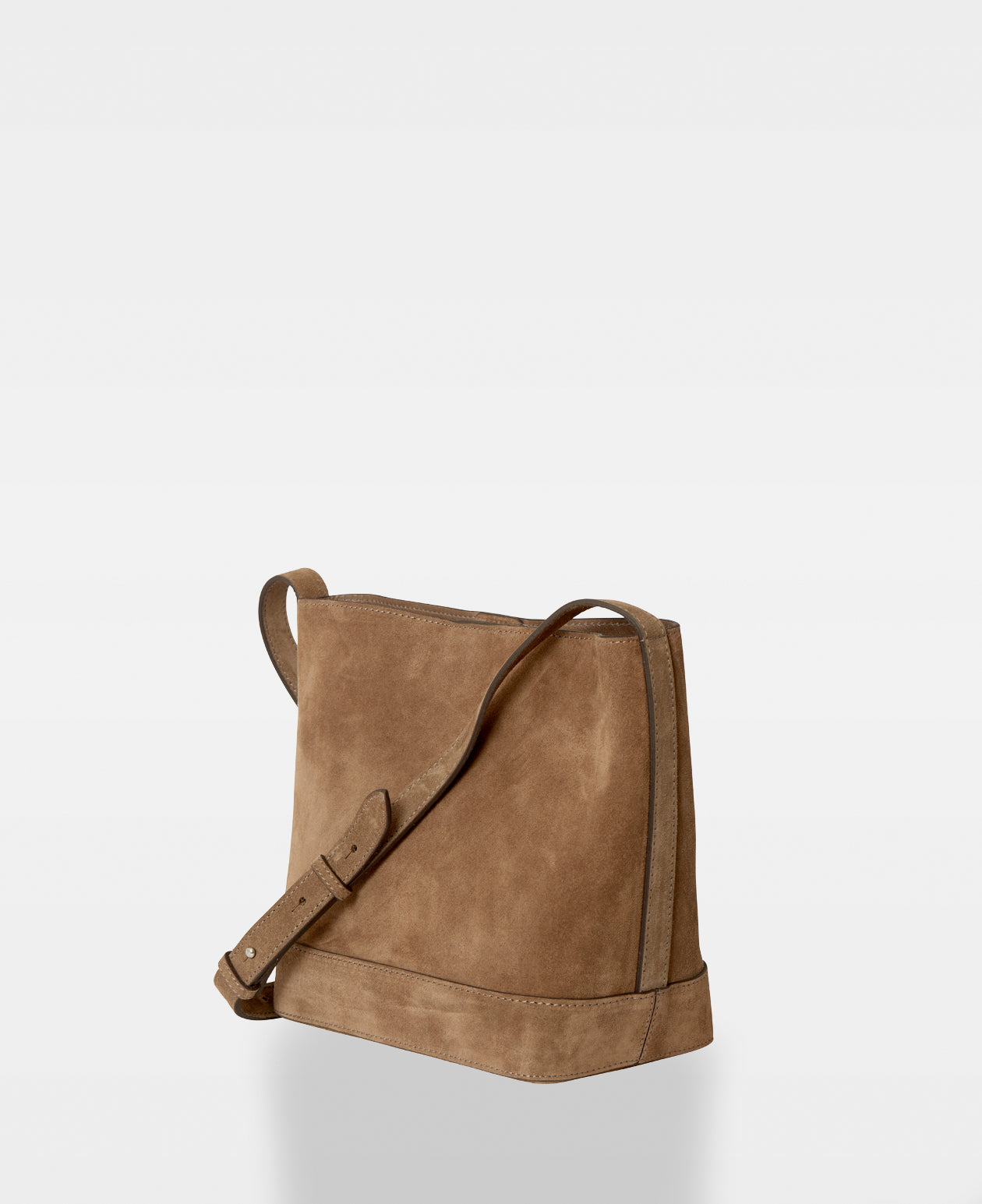 EDITH Small Bucket Bag - Suede Tan