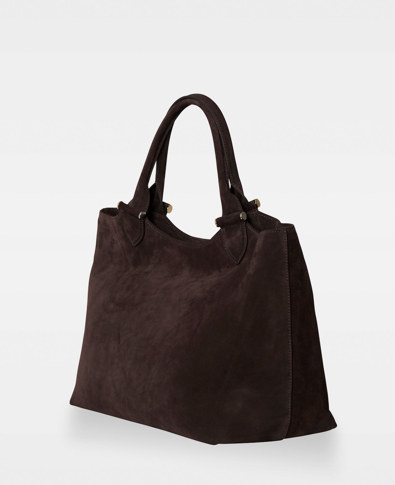 ELOUISE big tote - Suede Dark Brown